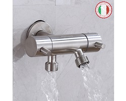 Vòi đôi tách nước 2 đường đóng ngắt riêng biệt SUS304 - Hàng cao cấp ITALIA